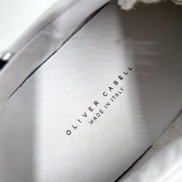 Oliver Cabell Demi Sneakers White Leather Low Top Distressed Sz 36 / 6 US Women - Picture 8 of 10